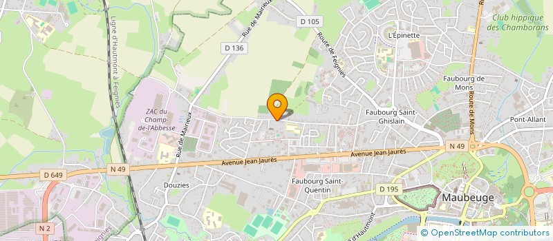 localisation de l'entreprise DEBUSSY ASSO ASSOCIATION DES PARENTS D'ELEVES  MAUBEUGE