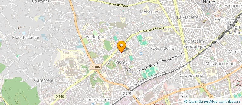 localisation de l'entreprise DEBUSSY FRUITS ET LEGUMES  NIMES