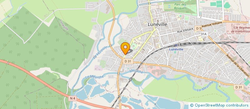 localisation de l'entreprise DECALAGE HORAIRE  LUNEVILLE