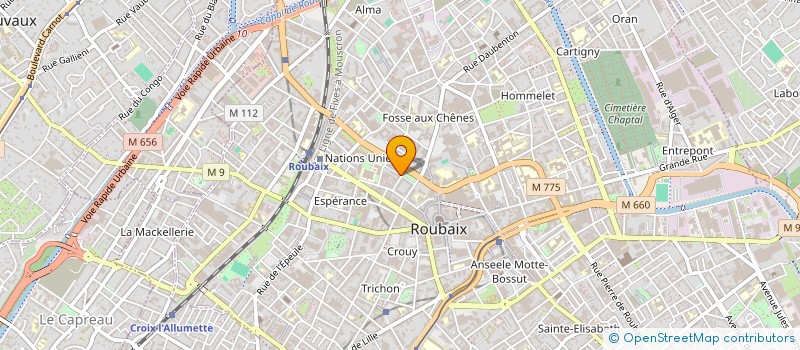localisation de l'entreprise DECALONNE CONFECTION à ROUBAIX