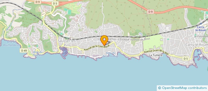 localisation de l'entreprise DECAMIS GOZZOLI  SAUSSET-LES-PINS