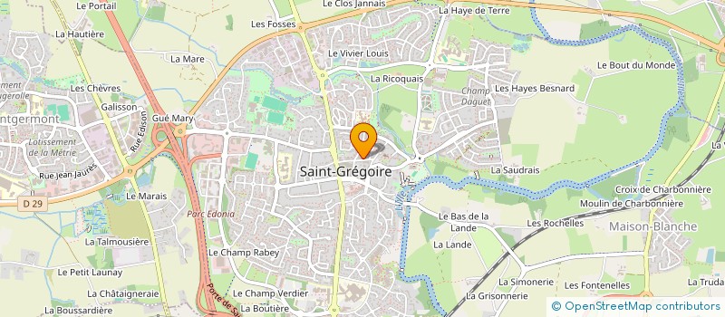 localisation de l'entreprise DECAP  SAINT-GREGOIRE