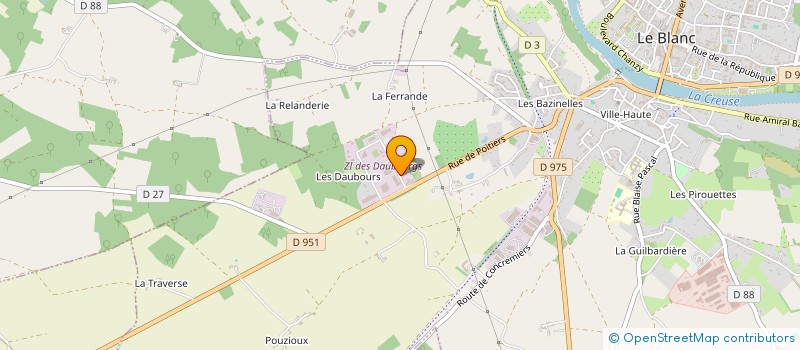 localisation de l'entreprise DECAP'BRENNE à LE BLANC