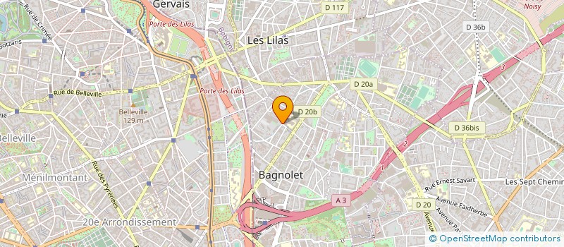 localisation de l'entreprise DECAPUB à BAGNOLET