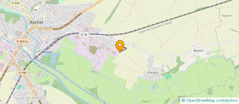 localisation de l'entreprise DECARREAUX GAGNEUX  RETHEL