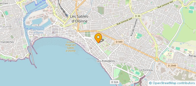 localisation de l'entreprise DECASEDEK à LES SABLES D'OLONNE