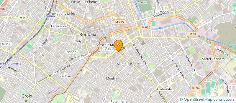 localisation de l'entreprise DECAUCHY F ET LEMPEREUR I à ROUBAIX