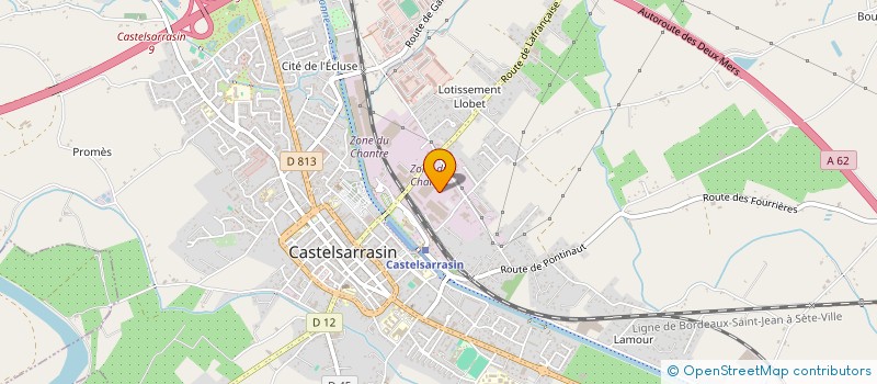 localisation de l'entreprise DECAUNES CARROSSERIE  CASTELSARRASIN