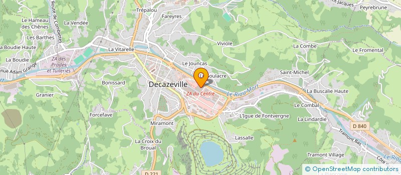 localisation de l'entreprise DECAZ AUDITION  DECAZEVILLE