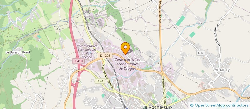 localisation de l'entreprise DECHAMBOUX SA à LA ROCHE-SUR-FORON