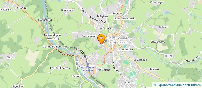 localisation de l'entreprise DECHARGE à ST-LEONARD-DE-NOBLAT
