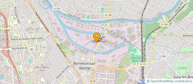 localisation de l'entreprise DECHETS RECUPERATION INDUST ET METALLURG à BONNEUIL-SUR-MARNE
