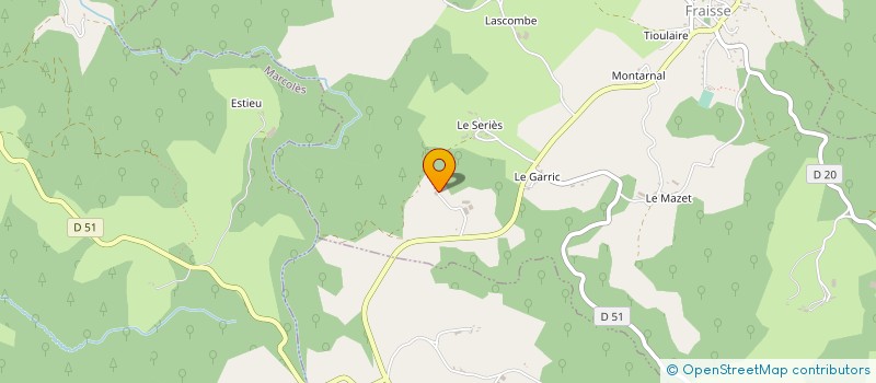 localisation de l'entreprise DECHIQ'BOIS à LACAPELLE-DEL-FRAISSE