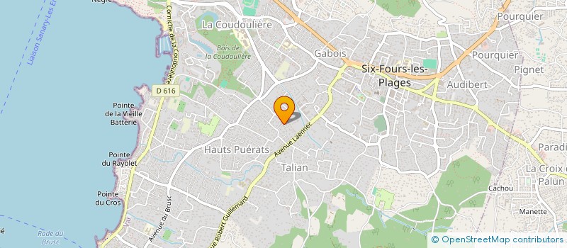 localisation de l'entreprise DECIBEL DU COEUR à SIX-FOURS-LES-PLAGES