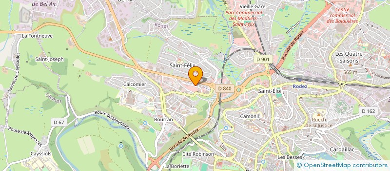 localisation de l'entreprise DECLAN COURTAGE à RODEZ