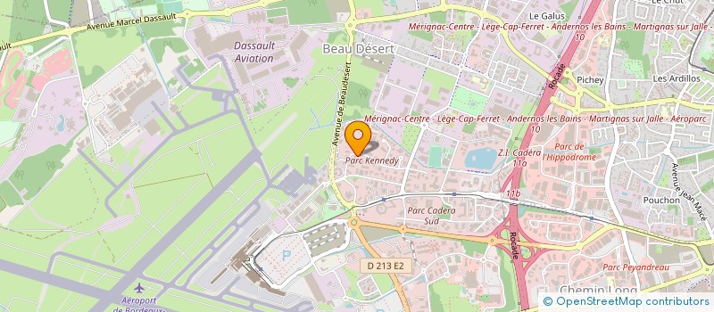 localisation de l'entreprise DECLENET  MERIGNAC