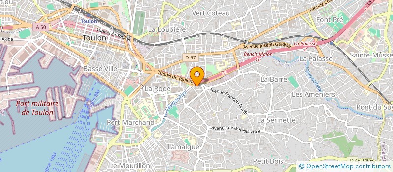 localisation de l'entreprise DECLERCQ  TOULON