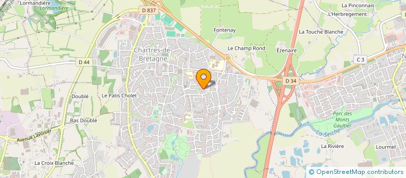 localisation de l'entreprise DECLI'C ELEC SERVICE  CHARTRES-DE-BRETAGNE