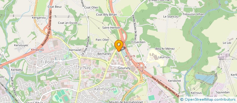 localisation de l'entreprise DECLIC à QUIMPER