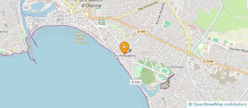 localisation de l'entreprise DECLIC ET VOUS à LES SABLES D'OLONNE