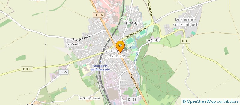 localisation de l'entreprise DECLIC FOURNITURES DE BUREAU à SAINT-JUST-EN-CHAUSSEE