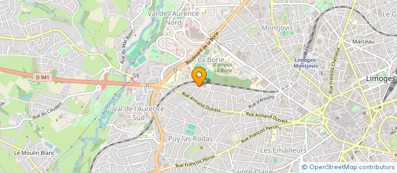 localisation de l'entreprise DECLIC & GO à LIMOGES