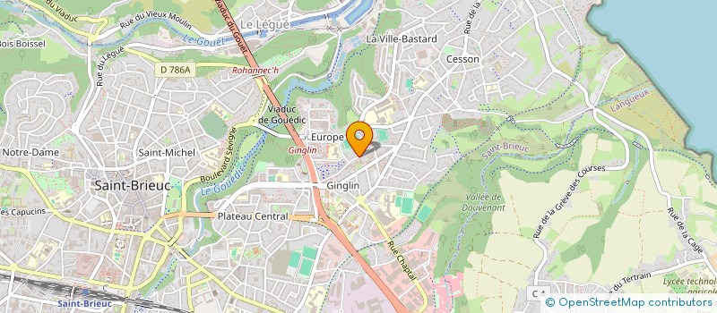 localisation de l'entreprise DECLIC JEUNES 22 à SAINT-BRIEUC