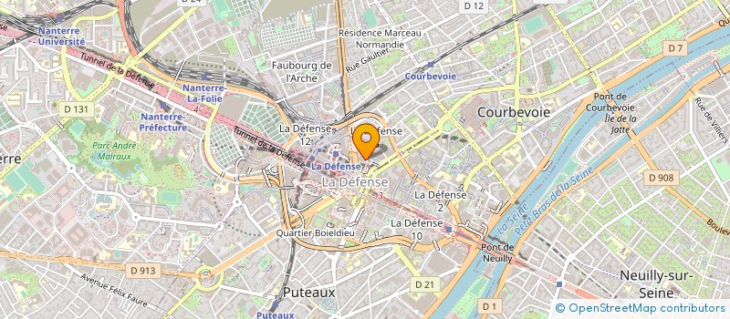 localisation de l'entreprise DECLIC TELECOM à COURBEVOIE