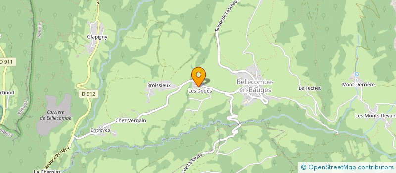 localisation de l'entreprise DECLUY ZINGUERIE  BELLECOMBE-EN-BAUGES