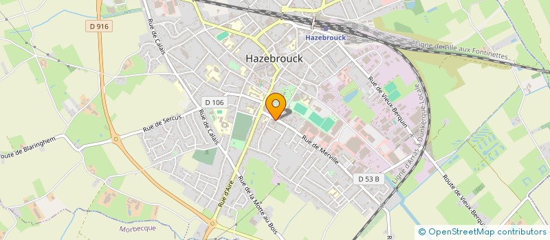 localisation de l'entreprise DECO  HAZEBROUCK