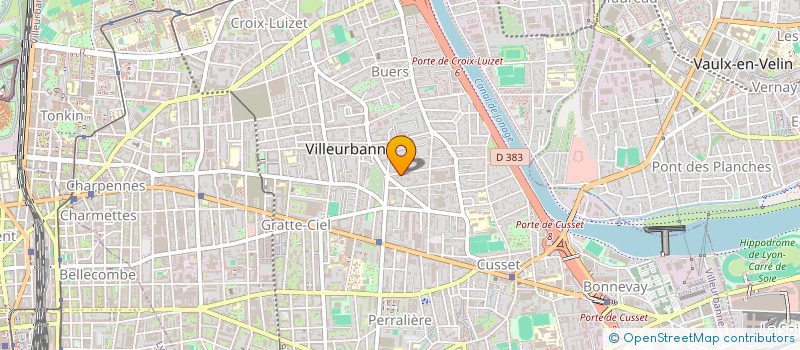 localisation de l'entreprise DECO 69 à VILLEURBANNE
