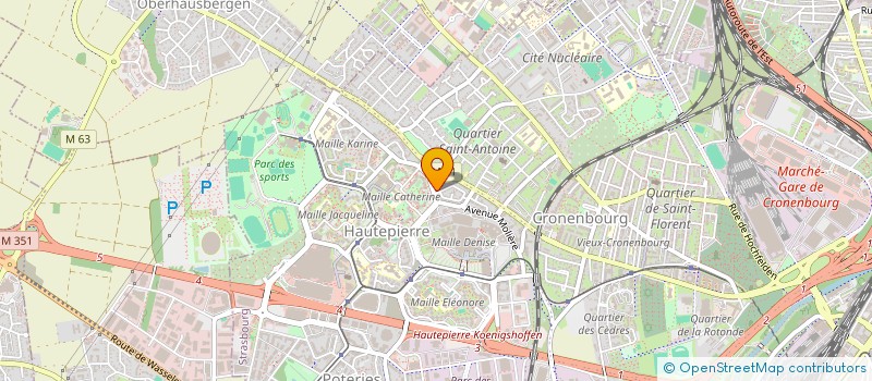 localisation de l'entreprise DECO + à STRASBOURG