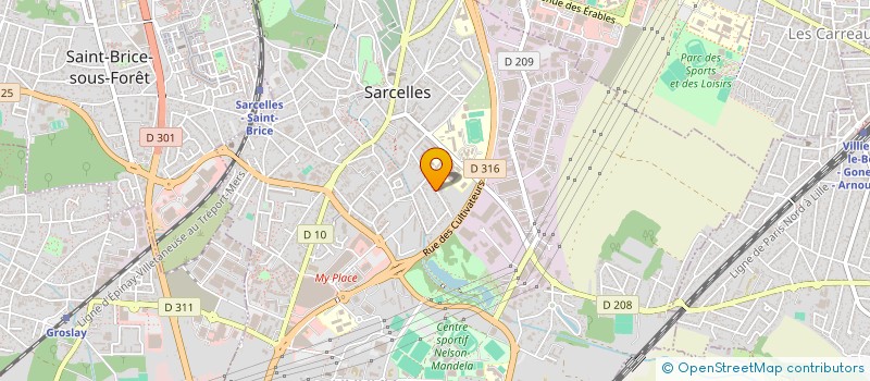 localisation de l'entreprise DECO & COH à SARCELLES