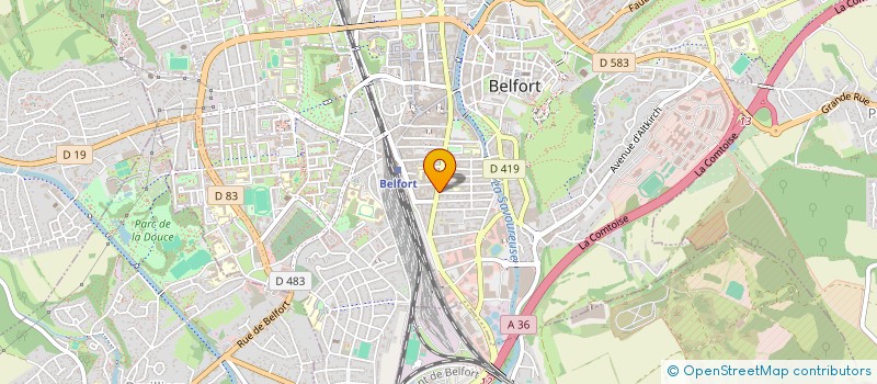 localisation de l'entreprise DECO CUISINES à BELFORT