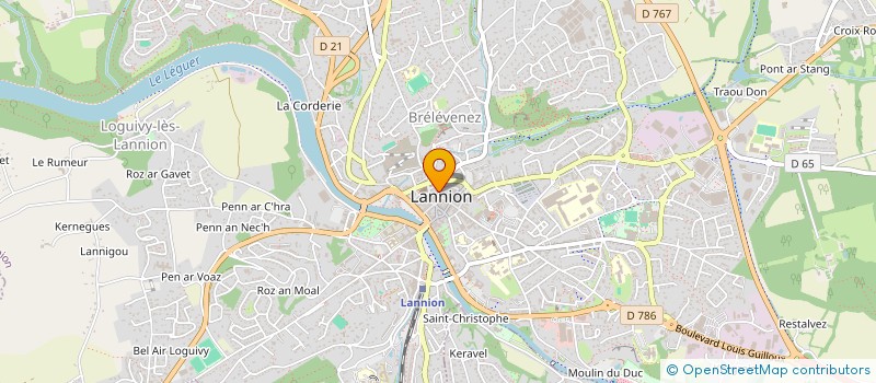 localisation de l'entreprise DECO ET COTONNADES  LANNION