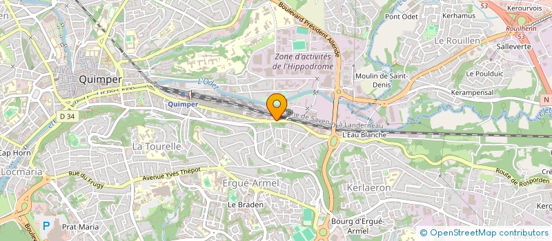 localisation de l'entreprise DECO FETES  QUIMPER