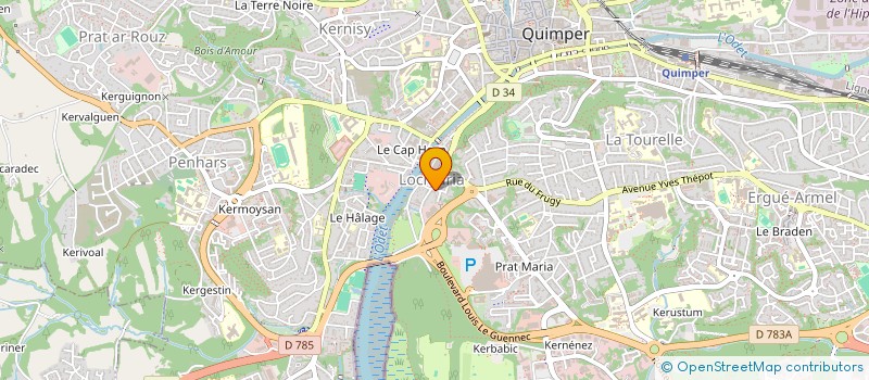 localisation de l'entreprise DECO LAURENT à QUIMPER