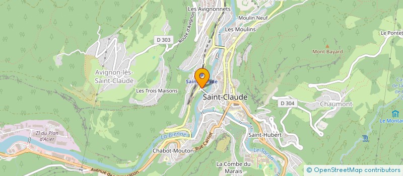 localisation de l'entreprise DECO-LUM SARL à SAINT-CLAUDE