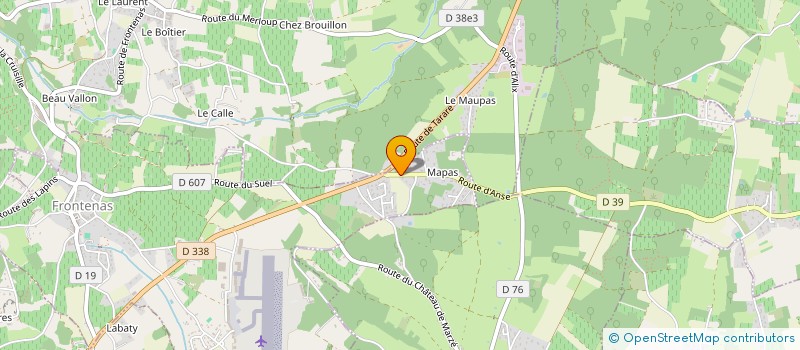 localisation de l'entreprise DECO MATIERE à FRONTENAS