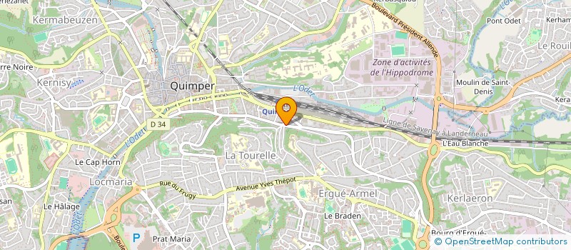 localisation de l'entreprise DECO MEUBLES  QUIMPER
