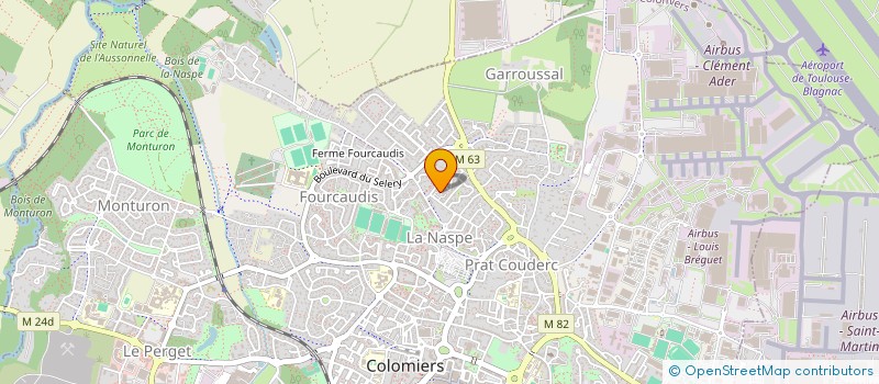 localisation de l'entreprise DECO PEINTURE à COLOMIERS