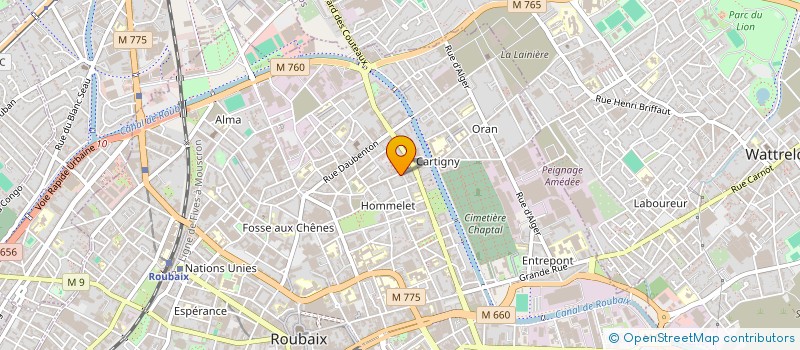 localisation de l'entreprise DECO SOL  ROUBAIX