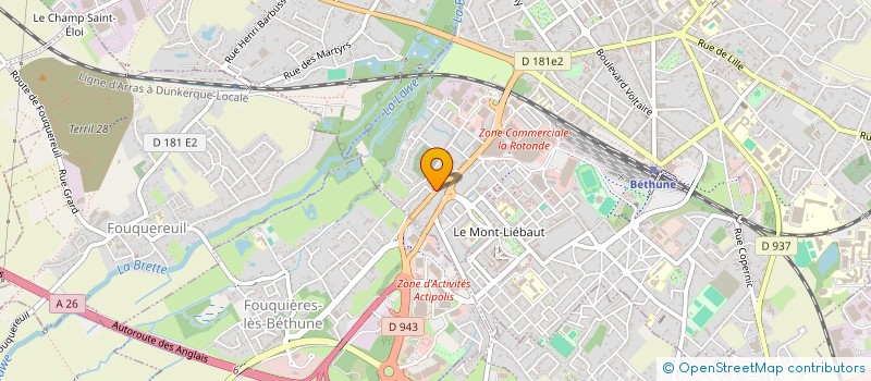 localisation de l'entreprise DECO'STYL à BETHUNE