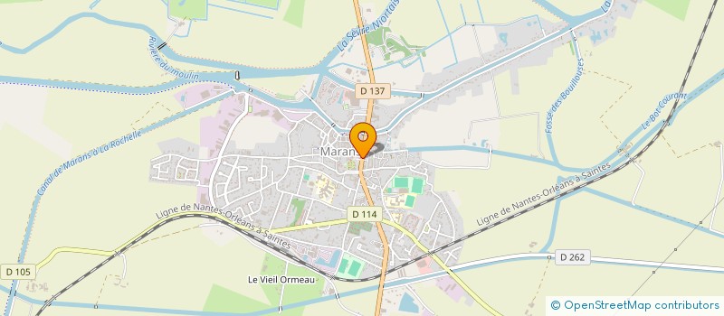 localisation de l'entreprise DECO'TEAM à MARANS