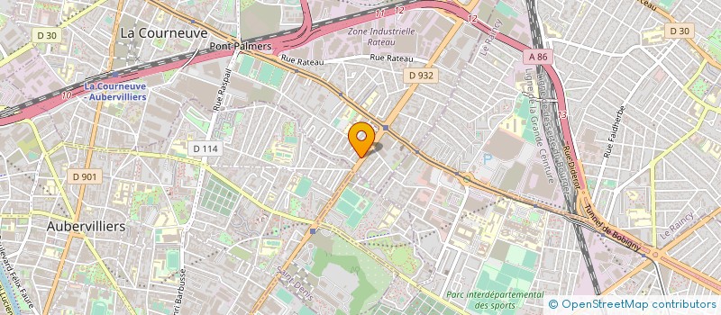 localisation de l'entreprise DECOBAT à LA COURNEUVE