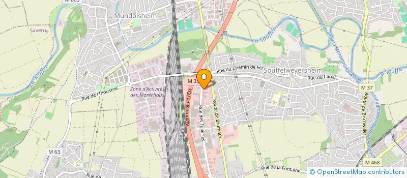 localisation de l'entreprise DECOBAT  SOUFFELWEYERSHEIM