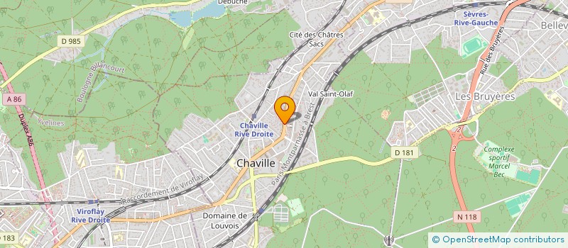 localisation de l'entreprise DECOBAT RENOV' à CHAVILLE