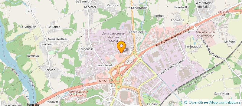 localisation de l'entreprise DECOBOIS PONCAGE à CAUDAN