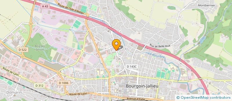 localisation de l'entreprise DECOFIBRES à BOURGOIN-JALLIEU