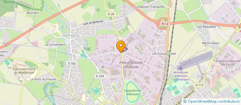 localisation de l'entreprise DECOFLAMME à DAMIGNY